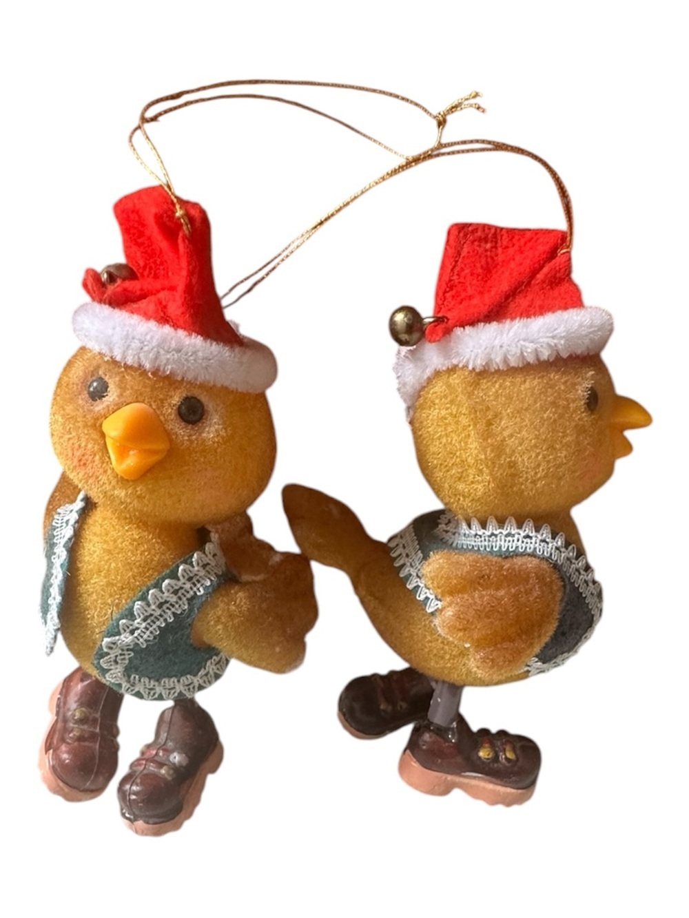 Vintage 70s Twin Critter Sitter Ornaments Fenton